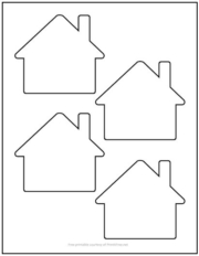 House Outline Cutout Shapes Small