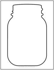Mason Jar Cutout Shape Large