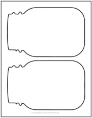 Mason Jar Cutout Shapes Medium