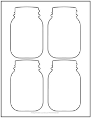Mason Jar Cutout Shapes Small