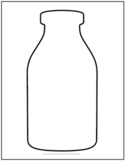 Milk Bottle Cutout Shape Large