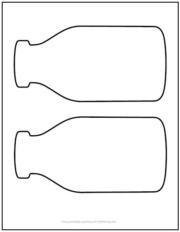 Milk Bottle Cutout Shapes Medium