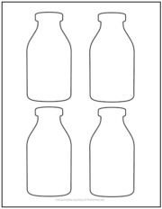 Milk Bottle Cutout Shapes Small