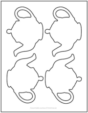 Teapot Cutout Shapes Small