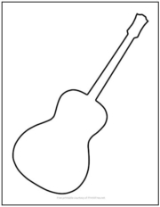 Acoustic Guitar Cutout Shape Large