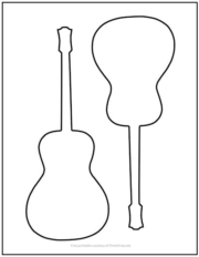 Acoustic Guitar Cutout Shapes Medium