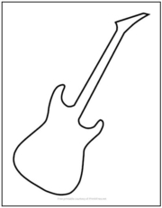 Electric Guitar Cutout Shape Large