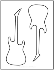 Electric Guitar Cutout Shapes Medium