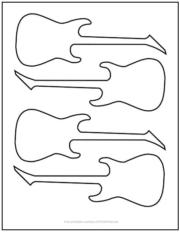 Electric Guitar Cutout Shapes Small