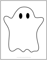 Scary Ghost With Eyes Cutout Shape Large