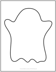 Scary Ghost No Eyes Cutout Shape Large