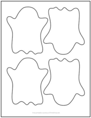Scary Ghost No Eyes Cutout Shapes Small