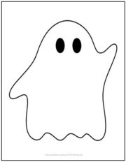 Waving Ghost with Eyes Cutout Shape Large