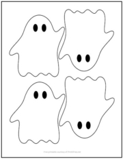 Waving Ghost with Eyes Cutout Shape Small