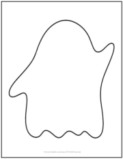 Waving Ghost No Eyes Cutout Shape Large