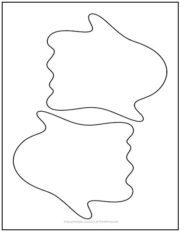 Waving Ghost No Eyes Cutout Shape Medium