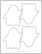 Waving Ghost No Eyes Cutout Shape Small