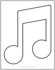 Musical Note Cutout Shape Large