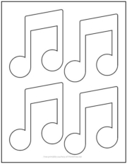 Musical Note Cutout Shape Small
