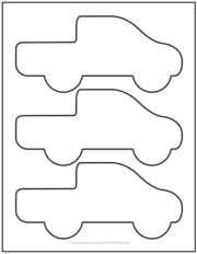 Pickup Truck Cutout Shapes Medium