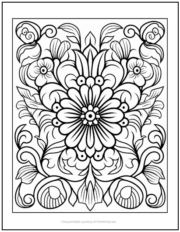 Floral Explosion Coloring Page