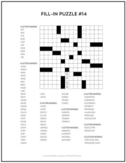 Fill-In Puzzle #14