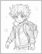 Anime Teen Coloring Page