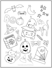 Halloween Hodgepodge Coloring Page