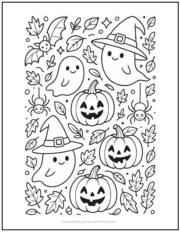 Halloween Collage Coloring Page