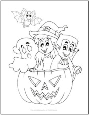 Halloween Gang Coloring Page