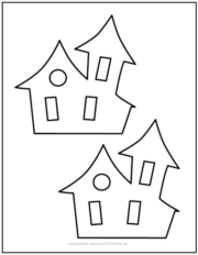Haunted House Cutout Shapes Medium