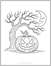 Halloween Jack-O-Lantern Coloring Page
