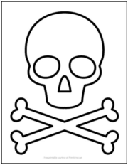 Skull and Crossbones Cutout Shape Large